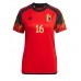 Billige Belgien Thorgan Hazard #16 Hjemmebane Fodboldtrøjer Dame VM 2022 Kortærmet